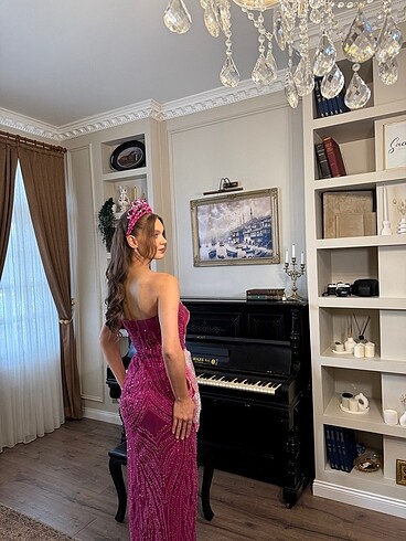 Diğer Pembe kına elbisesi pelerinli