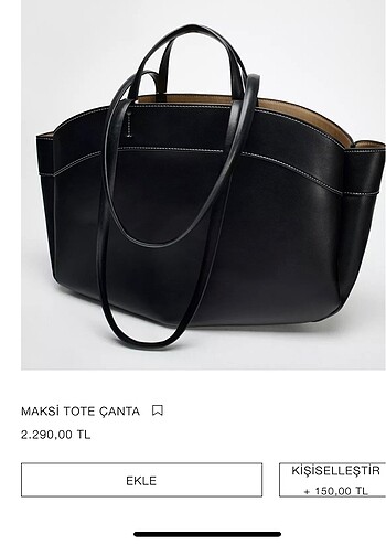 Zara tote çanta