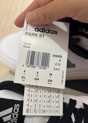 Adidas Beyaz Zebra Desenli Bağcıklı Sneakers - Görsel 2