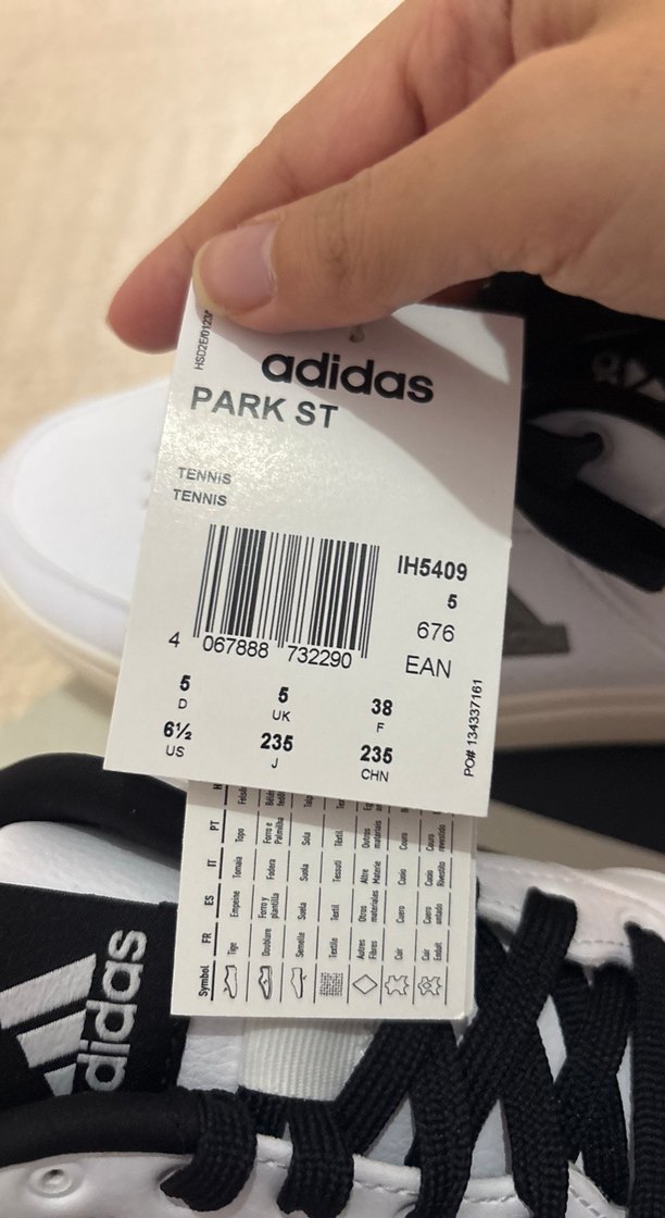 Adidas Beyaz Zebra Desenli Bağcıklı Sneakers - Görsel 2