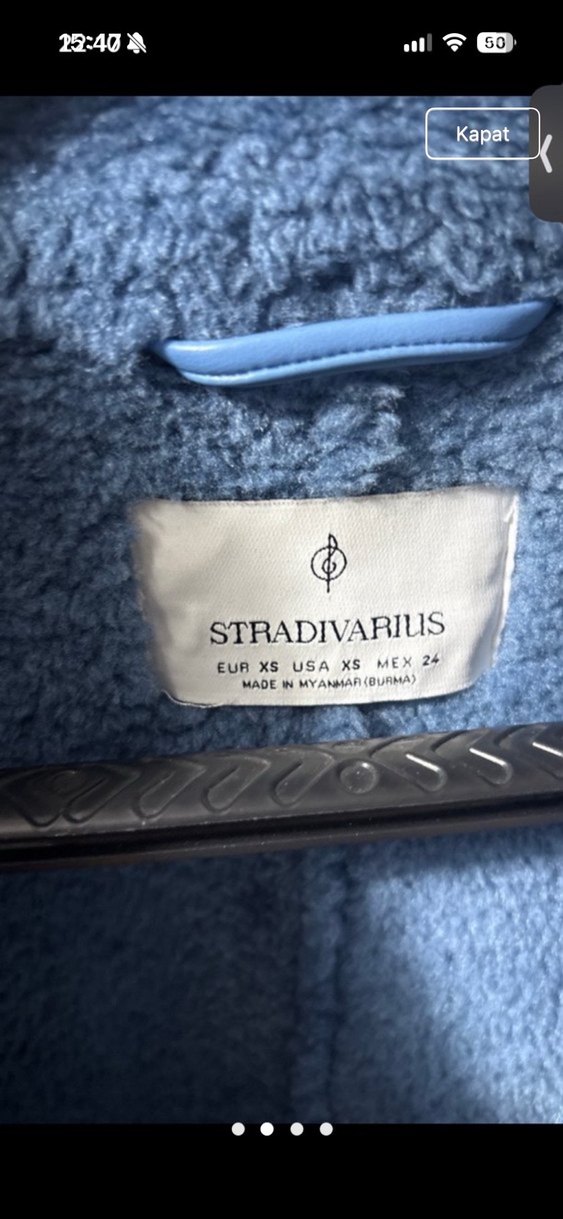 Stradivarius kürklü mont - Görsel 3