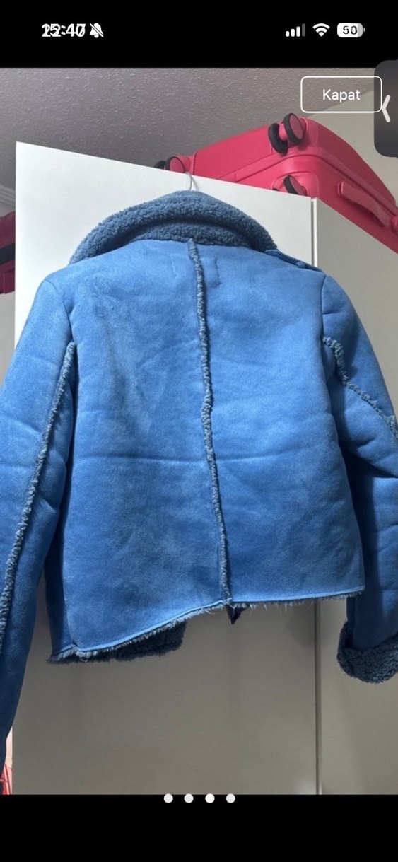 Stradivarius kürklü mont - Görsel 2