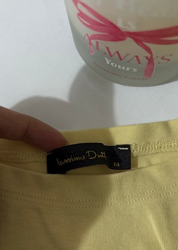 Sarı Kısa Kollu Kadın Tişört - Görsel 2