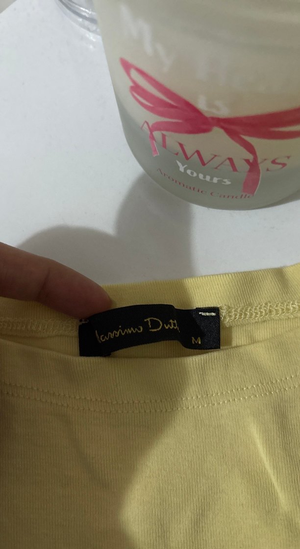 Sarı Kısa Kollu Kadın Tişört - Görsel 2