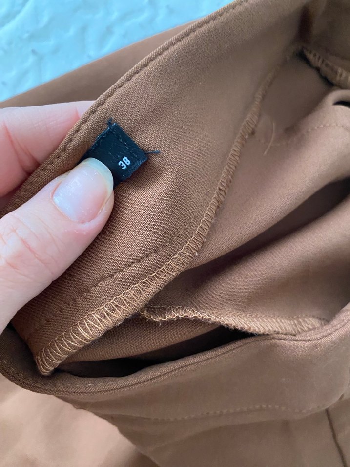 Kadın Kahverengi Midi Kumaş Pantolon - Görsel 4