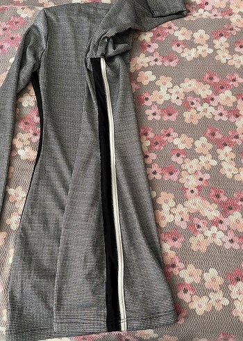 Gri Uzun Kollu Midi Elbise - Görsel 3