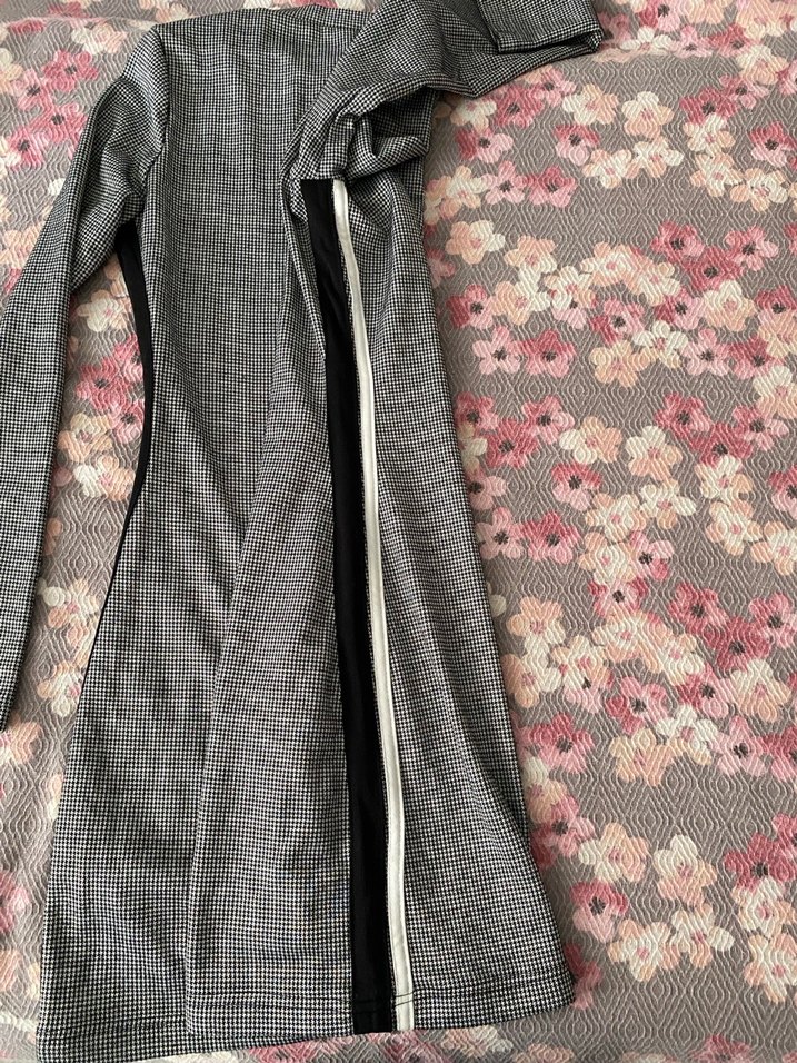 Gri Uzun Kollu Midi Elbise - Görsel 3