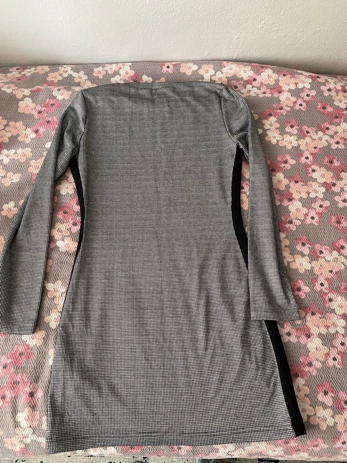 Gri Uzun Kollu Midi Elbise - Görsel 2