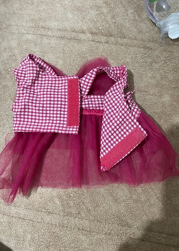 Dantel Detaylı Pembe kedi Yeleği - Görsel 3