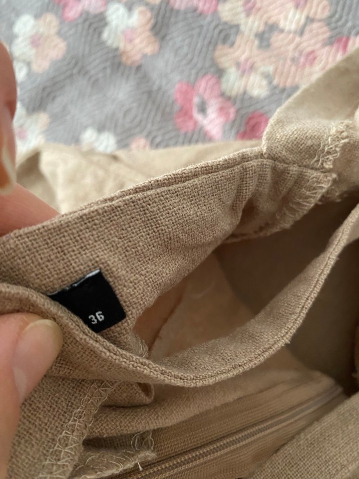 Bej Renk Pastel Jile Elbise - Görsel 3