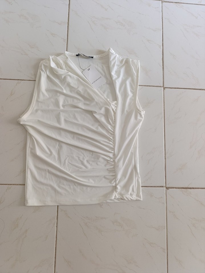 Beyaz Rahat Kesim Midi Hamile ve Emzirme Elbisesi - Görsel 2