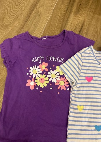 Mor Kısa Kollu Kız Tişörtü - Görsel 2