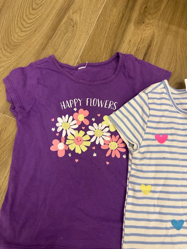 Mor Kısa Kollu Kız Tişörtü - Görsel 2