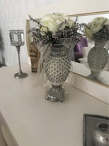 Karaca karaca gümüş vazo