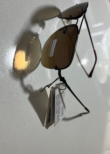 Kahverengi Minimalist Kadın Güneş Gözlüğü - Görsel 2