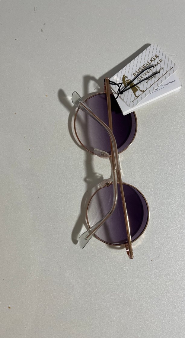 Bej Şeffaf Yuvarlak Kadın Gözlüğü - Görsel 2