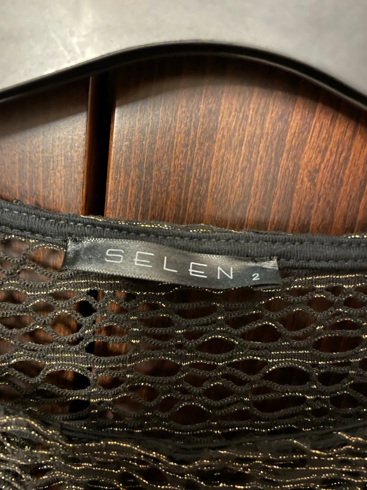 Siyah Kısa Kollu Bluz - Görsel 2