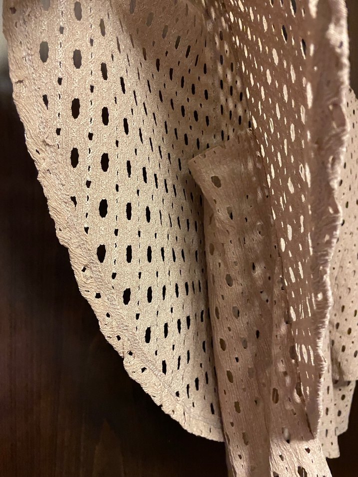 Bej Örgü Kadın Kısa Kollu buluz - Görsel 3