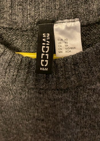 Gri Kadın Örgü Yün Kazak - Görsel 2