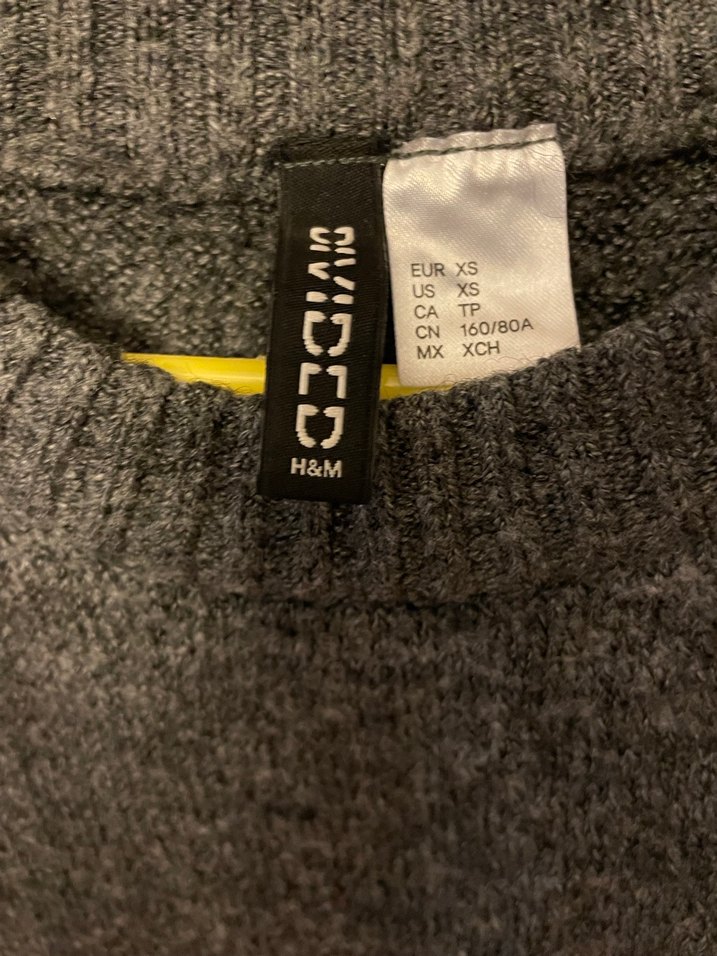 Gri Kadın Örgü Yün Kazak - Görsel 2