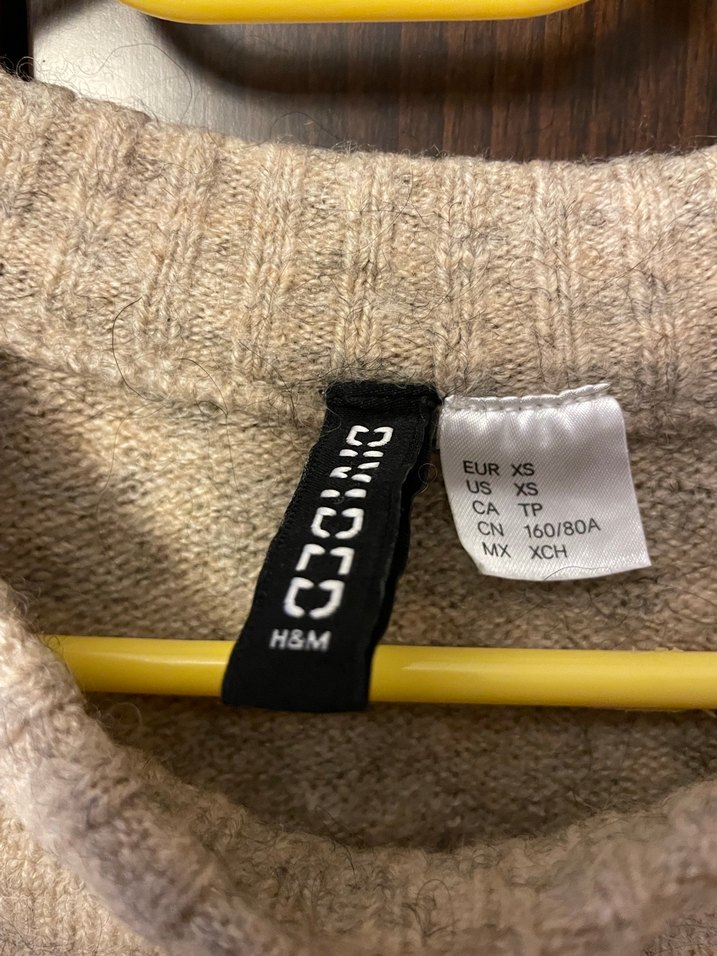 Bej Kadın Triko Kazak Uzun Kollu - Görsel 2