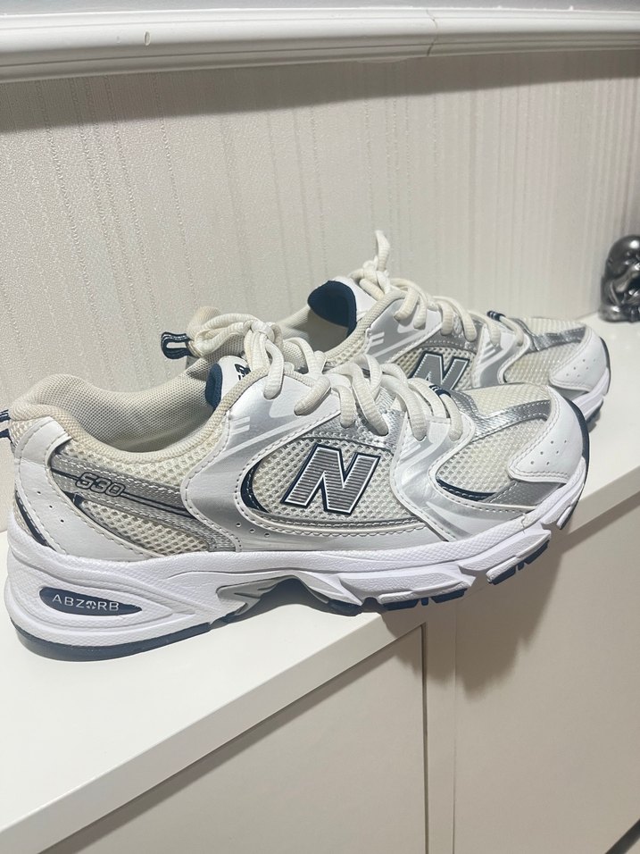 Beyaz Gri Kadın Spor Ayakkabı - Görsel 3