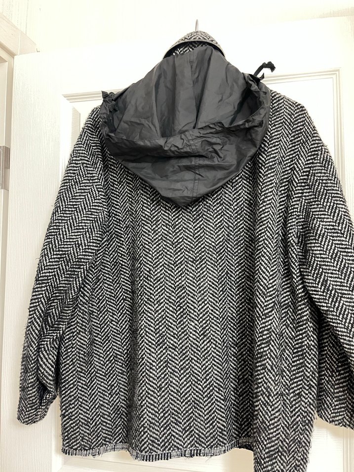 Gri Mini Kadın Fermuarlı Ceket - Görsel 2