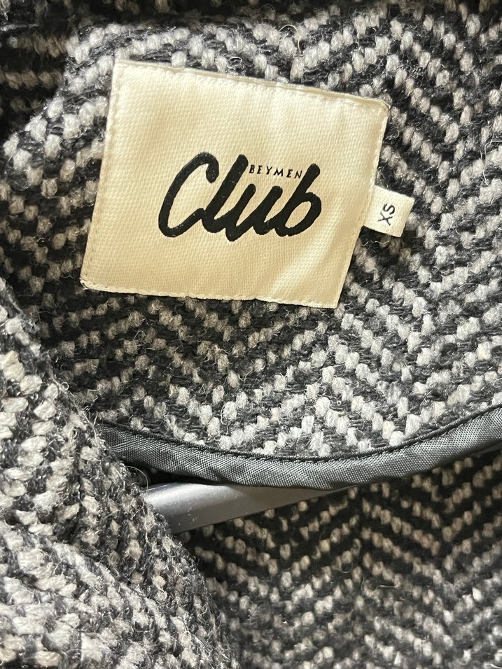 Gri Mini Kadın Fermuarlı Ceket - Görsel 3