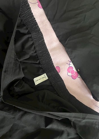 Siyah Askılı Midi Kadın Pijama Takımı gecelik takım - Görsel 2