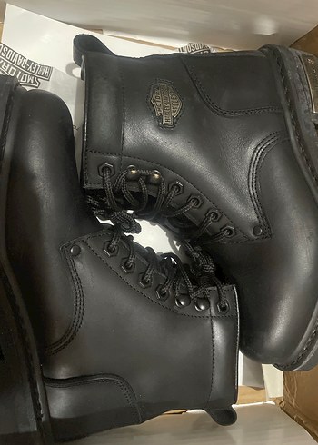 Siyah Kadın Bot harley davidson - Görsel 8