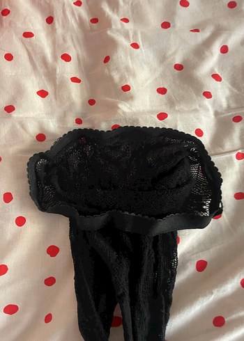 Zara Siyah Dantel Detaylı Külotlu Çorap