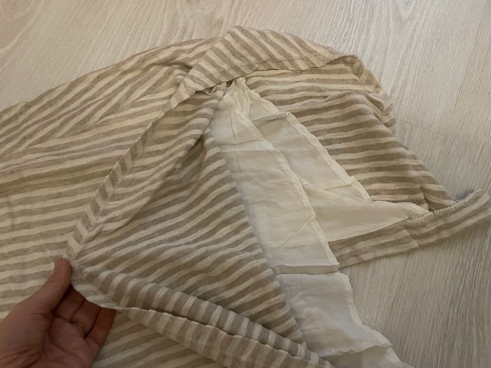 Düğmeli Bej Midi asimetrik Etek - Görsel 3