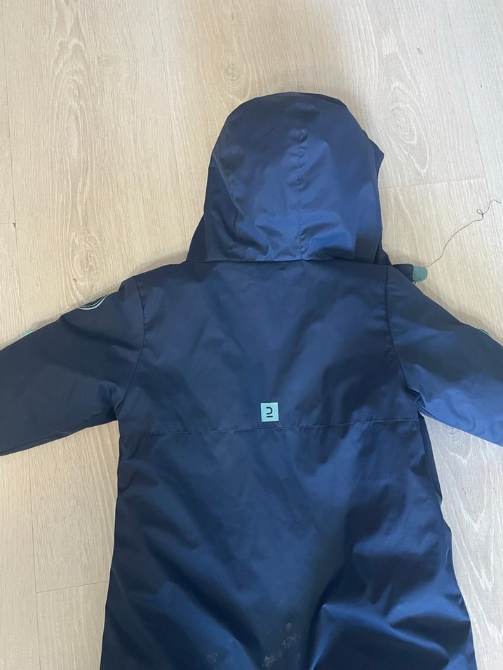 Erkek Bebek Koyu Mavi Fermuarlı Tulum mont - Görsel 4