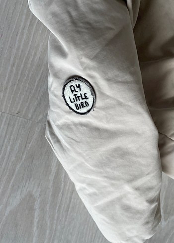 Kapüşonlu Beyaz Unisex Çocuk Mont - Görsel 8