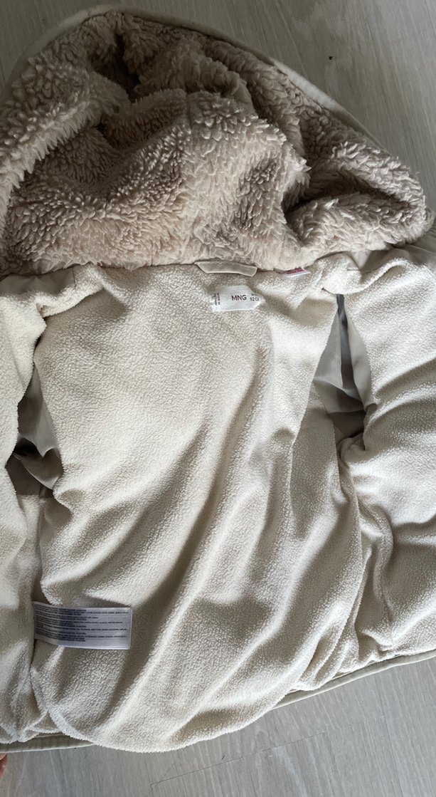 Kapüşonlu Beyaz Unisex Çocuk Mont - Görsel 4