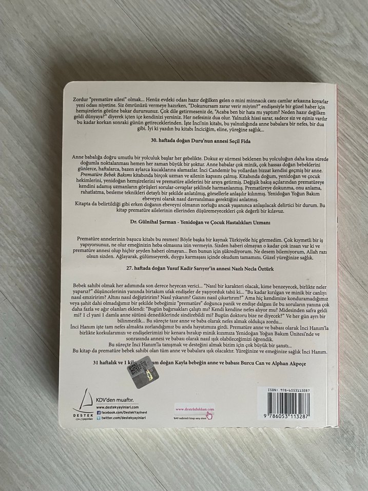 Prematüre Bebek Bakımı - İnci Candemir - Görsel 2