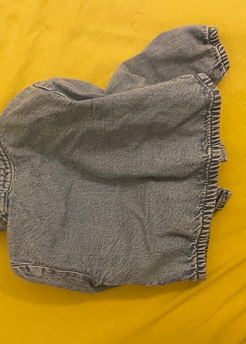 Düğmeli Gri Bebek Denim Ceket - Görsel 5