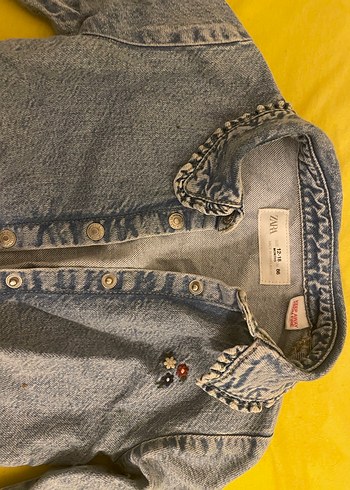 Düğmeli Gri Bebek Denim Ceket - Görsel 2