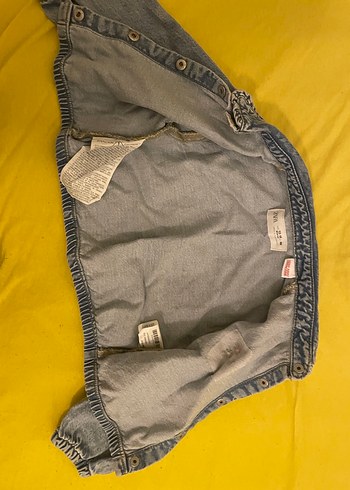 Düğmeli Gri Bebek Denim Ceket - Görsel 6