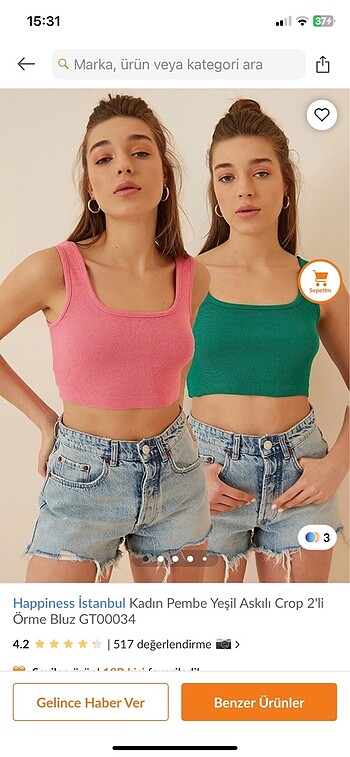 trendyol milla hapinnes crop paketi