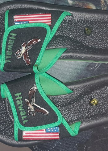 35 Beden Yeşil Bantlı unisex Spor Terlik