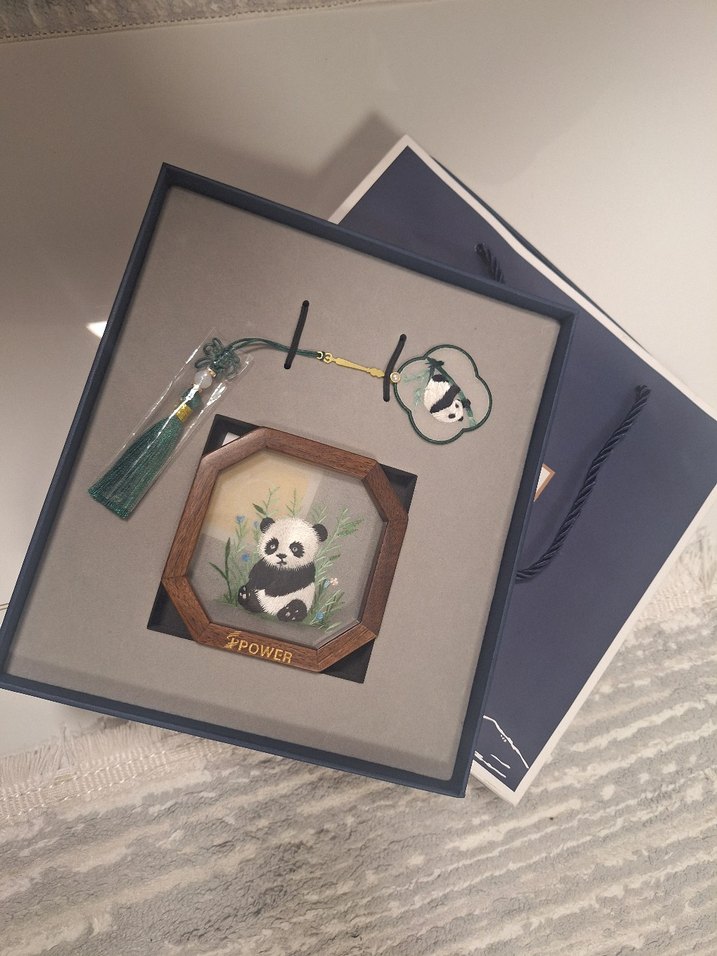 El İşi Panda Nakışlı Dekoratif Set - Görsel 2