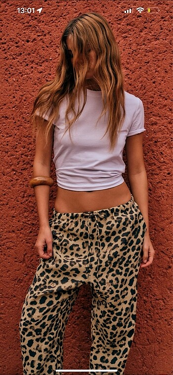 Zara Zara leopar pantolon