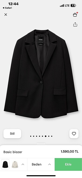 Pull bear blazer ceket