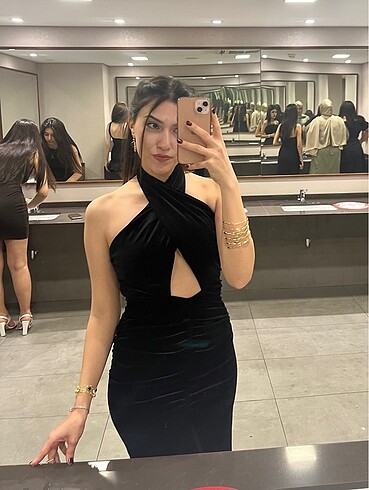 Bershka Bershka kadife şık elbise