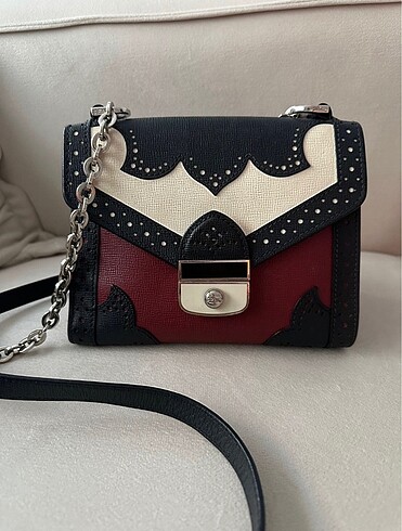 LONGCHAMP Effrontee Donna Çanta Bordo Siyah Beyaz