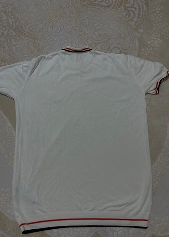 MONCLER Düğmeli Beyaz Pamuklu Erkek Tişört - Görsel 3