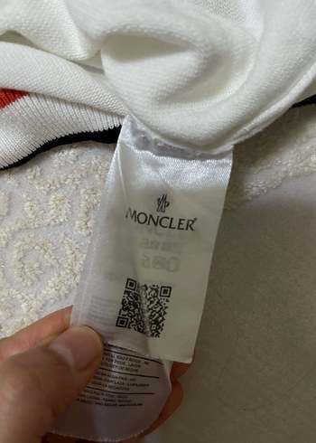 MONCLER Düğmeli Beyaz Pamuklu Erkek Tişört - Görsel 4