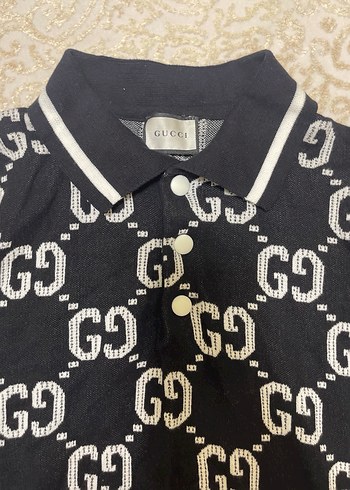Gucci Desenli Kısa Kollu Polo Tişört - Görsel 4