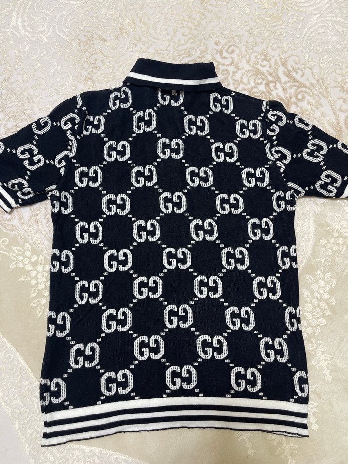 Gucci Desenli Kısa Kollu Polo Tişört - Görsel 5